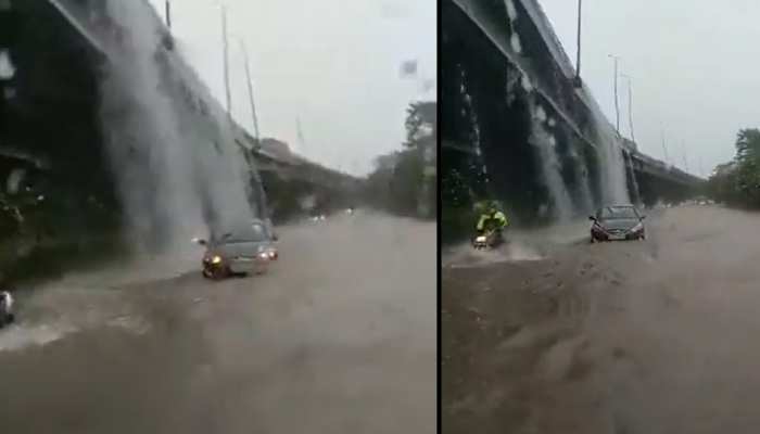 ताबड़तोड़ हुई बारिश तो लोगों ने ऐसे धोईं कारें, कुछ यूं दिखा सड़कों का नजारा- देखें Video