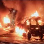 रायपुर—बिलासपुर हाईवे पर, देखते ही देखते जिंदा जल गया चालक