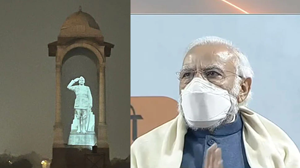 BREAKING : इंडिया गेट पर नेताजी की प्रतिमा का अनावरण, PM मोदी ने इस कालखंड को बताया ऐतिहासिक