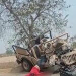 ACCIDENT VIDEO : अभनपुर में हुए हादसे का CCTV फुटेज आया सामने, महिंद्रा जीप और ब्रेजा कार की भिड़ंत में एक व्यक्ति की हुई थी मौत