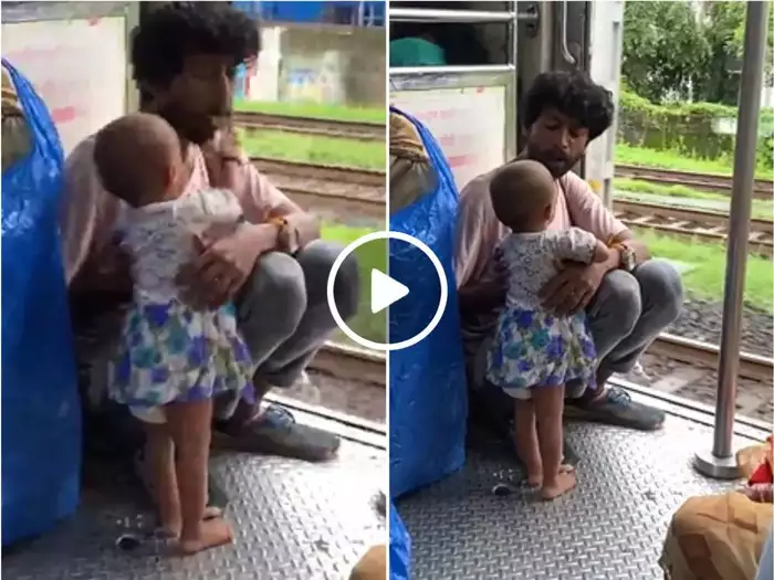 VIRAL VIDEO : छोटी बच्ची अपने हाथों से खिला रही थी पापा को फल, दिल जीत लिया