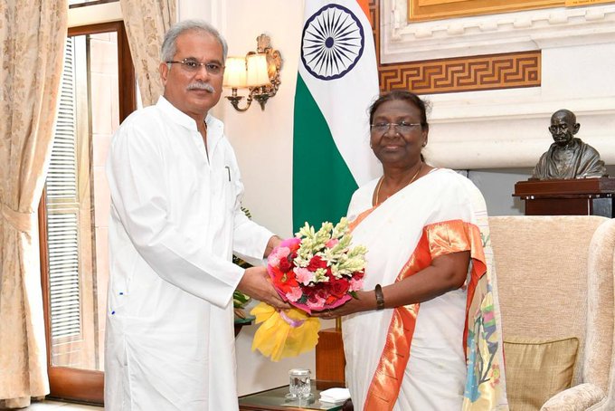 BREAKING NEWS : मुख्यमंत्री भूपेश बघेल ने राष्ट्रपति द्रौपदी मुर्मू और प्रधानमंत्री नरेंद्र मोदी से की सौजन्य मुलाकात