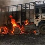 Big Accident News: Fierce fire in trailer after collision with truck, driver burnt alive ..