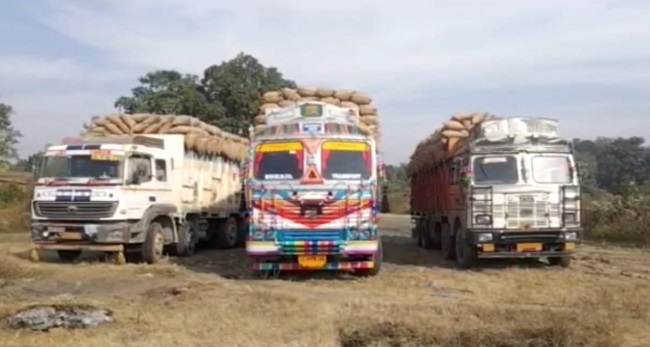 CG News: Rapid action by district administration, 4 trucks of illegal paddy seized