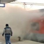 BIG ACCIDENT: Fire in the train created panic at the station, big accident averted