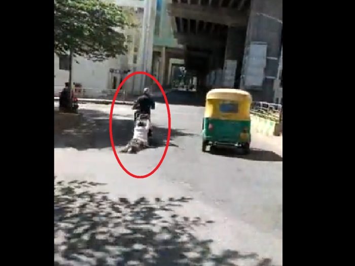 Video: Scooty driver dragged the middle aged several kilometers, police arrested, watch video