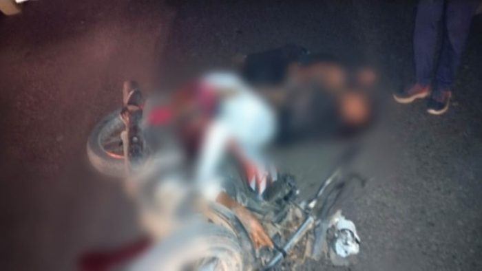 CG ACCIDENT: Speeding 2 bike riders collided with a truck full of iron, death...