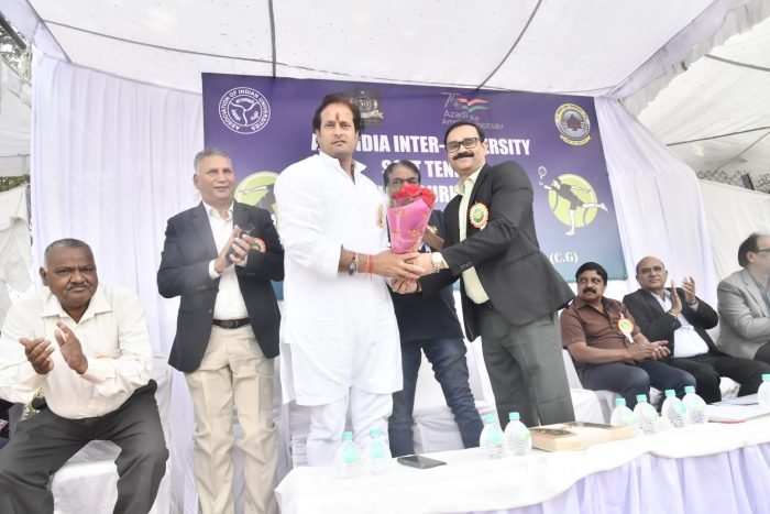 RAIPUR NEWS : Parliamentary Secretary Vikas Upadhyay inaugurated Inter University Softball Tennis Tournament