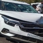 CG ACCIDENT: A speeding Bolero hit the car of BJP leader, the condition of the BJP leader is critical in the accident