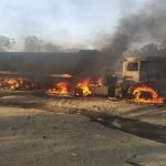 CG ACCIDENT NEWS : हाईटेंशन तार की चपेट में आने से धू-धूकर जला ट्रक, ड्राइवर की दर्दनाक मौत 