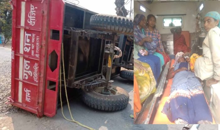 CG ACCIDENT BREAKING: 12 people seriously injured after a tractor trolley full of laborers overturned, screams