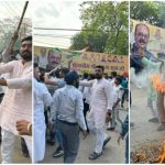 RAIPUR BREAKING: Uproar in Chhattisgarh over the cancellation of Rahul Gandhi's membership, fierce fighting between BJP-Congress workers, stone pelting in Congress Bhavan…