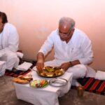 RAIPUR NEWS: CM Bhupesh Baghel took the taste of Semi-Bhata, Chench-Baji, Adauri Bari at Yadav's house, the family was upset