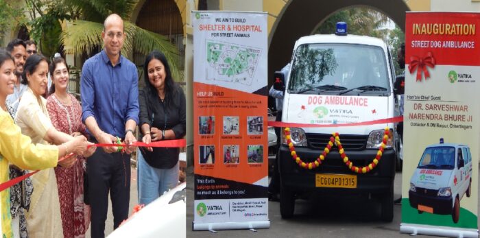 RAIPUR NEWS : Collector Dr. Sarveshwar Bhure inaugurated Street Dogs Ambulance