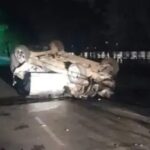 CG ACCIDENT: High speed car collided with divider, 2 died tragically, 4 seriously injured