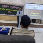 RAIPUR NEWS : दिशा कॉलेज में ट्रेफिक अवेयरनेस प्रोग्राम का आयोजन, यातायात नियमों, हेलमेट और सीट बेल्ट के उपयोग के लिए किया गया जागरूक