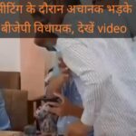 BJP MLA Fight Video : मीटिंग के दौरान अचानक भड़के बीजेपी विधायक, तहसीलदार  को उठे मारने, देखें वीडियो