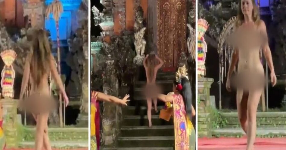OMG : मंदिर में घुसने से पहले लड़की ने उतार दिए कपड़े, मचा हड़कंप, वायरल हुआ न्यूड VIDEO