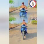 RAIPUR: Youths had to stunt heavily in bike, police taught lesson, shared funny video, you can also watch VIDEO