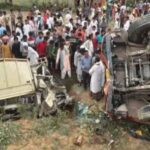 BIG ACCIDENT: अगुजा हादसा : Tata Magic collided with heavy traffic, 10 people died painfully, 6 were seriously injured