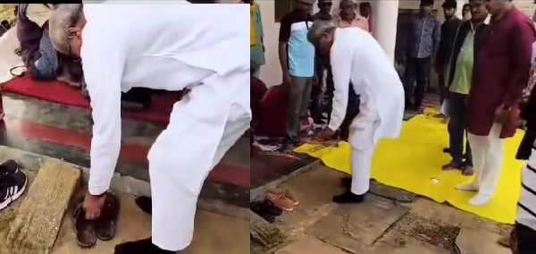 MP NEWS : लोगो के जूते उठाते दिखे सांसद Janardan Mishra, वीडियो सोशल मिडिया में हो रहा वायरल, देखें VIDEO 