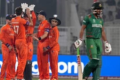 BAN vs NED,World cup 2023 : नीदरलैंड्स ने बांग्लादेश को दी 87 रनों से दी मात, मीकेरेन ने झटके 4 विकेट