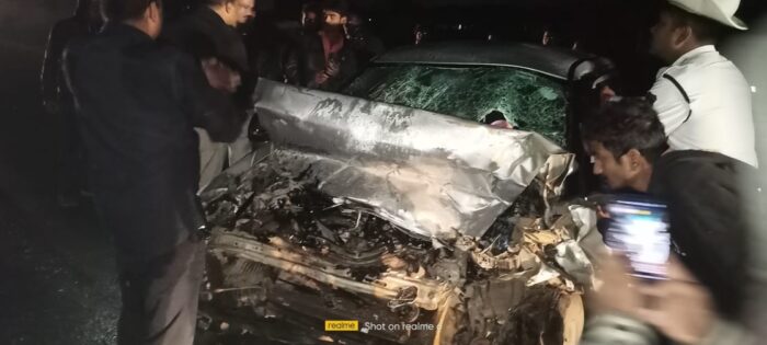 CG ACCIDENT BREAKING : तेज रफ़्तार का कहर; हाईवा ने कार को मारी जोरदार टक्कर, तीन की दर्दनाक मौत