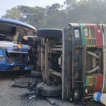 CG ACCIDENT NEWS : छत्तीसगढ़ में बड़ा हादसा, दुर्घटनाग्रस्त ट्रक से टकराई तेज रफ्तार यात्री बस, तीन लोगों की मौत, 12 घायल 