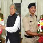 RAIPUR NEWS : राज्यपाल हरिचंदन से कलेक्टर और BSF के DGP ने की सौजन्य मुलाकात