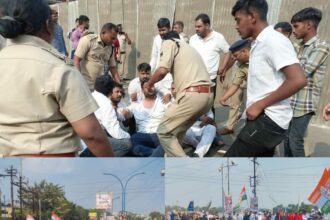 RAIPUR BREAKING : रोजगार की मांग को लेकर युवा कांग्रेस का हल्लाबोल प्रदर्शन, सीएम हाउस घेरने निकले कई कांग्रेसी नेता गिरफ्तार 