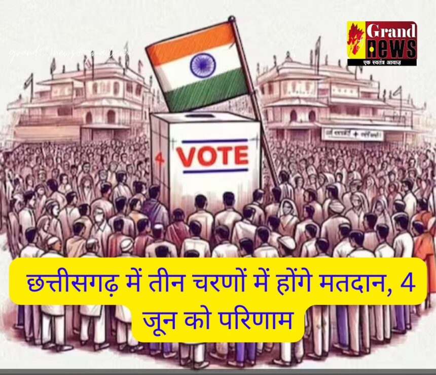 Lok Sabha Chunav 2024 : छत्तीसगढ़ में 19 अप्रैल, 26 अप्रैल और 7 मई को होंगे मतदान, जानिए रायपुर वाले किस दिन डालेंगे वोट 