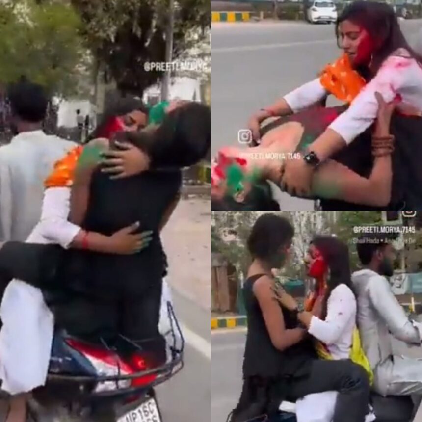 VIRAL VIDEO : लड़का चलाता रहा स्कूटी और लड़कियां करती रही अश्लील डांस, पापा की परियों का पुलिस ने काटा 33 हजार का चालान