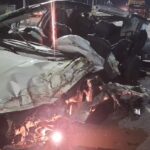 CG ACCIDENT : तेज रफ्तार कार खड़े ट्रक से टकराई, एक युवक की दर्दनाक मौत, कार के उड़े परखच्चे