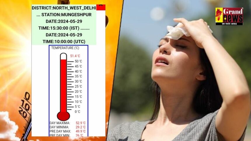 WEATHER UPDATE : गर्मी ने तोड़े सारे रिकॉर्ड, दिल्ली के मुंगेशपुर में तापमान 51.4 डिग्री के पार 