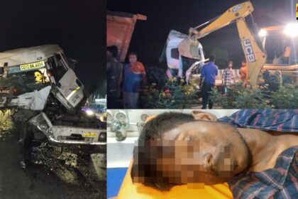 CG ACCIDENT NEWS : खड़ी ट्रेलर से टकराई ट्रेलर, 1 घंटे तक फंसा रहा चालक, अस्पताल पहुंचने से पहले मौत 