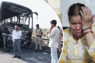 Accident News : धार्मिक स्थलों की यात्रा कर लौट रहे यात्री बस में लगी भीषण आग, 10 लोग जिंदा जले