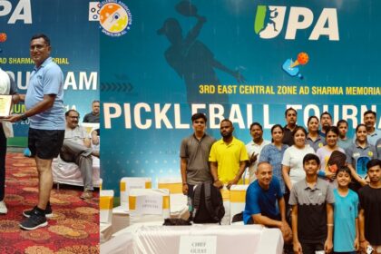 Sports News : 3rd इस्ट सेंट्रल जोन पिकलबॉल टूर्नामेंट में शामिल होने नोएडा पहुंची छत्तीसगढ़ की टीम, सेक्रेटरी रूपेंद्र सिंह चौहान को किया गया सम्मानित