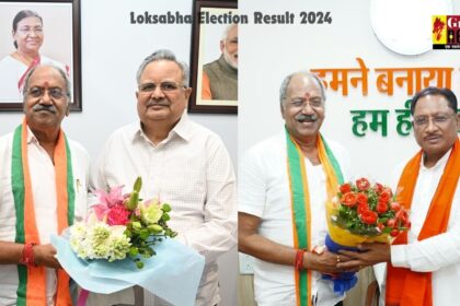 RAIPUR NEWS : लोकसभा चुनाव में ऐतिहासिक जीत के बाद बृजमोहन ने CM साय और डॉ. रमन से की मुलाकात, प्रचंड जीत की दी बधाई