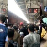 RAIPUR BREAKING : चलती ट्रेन में चढ़ते समय फिसला महिला का पैर, 6 माह के बच्चे के साथ आ गई ट्रेन के नीचे, देखें VIDEO