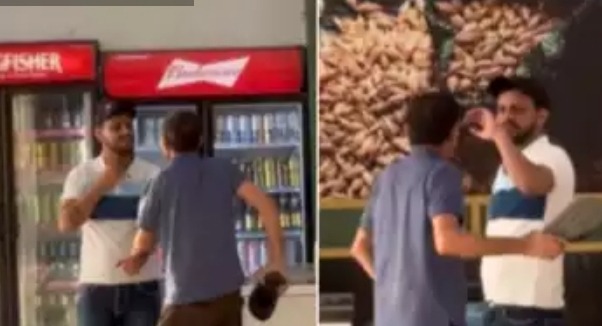 VIDEO : ठेके से बीयर खरीदते रंगे हाथों पकड़ा गया बेटा, पापा ने की जमकर कुटाई 