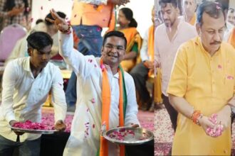 Bhilai News : गुलाब की पंखुड़ियों से सांसद विजय और MLA रिकेश के अभिनंदन से अभिभूत हुए वैशाली नगर के मतदाता