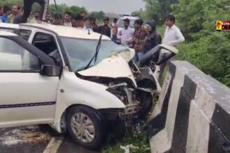 Big Accident: असंतुलित होकर पुलिया से टकराई कार, वाहन सवार दो लोगों की मौत