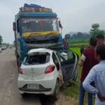 CG ACCIDENT NEWS : ट्रक ने कार को मारी जोरदार टक्कर, तीन लोगों की मौके पर मौत