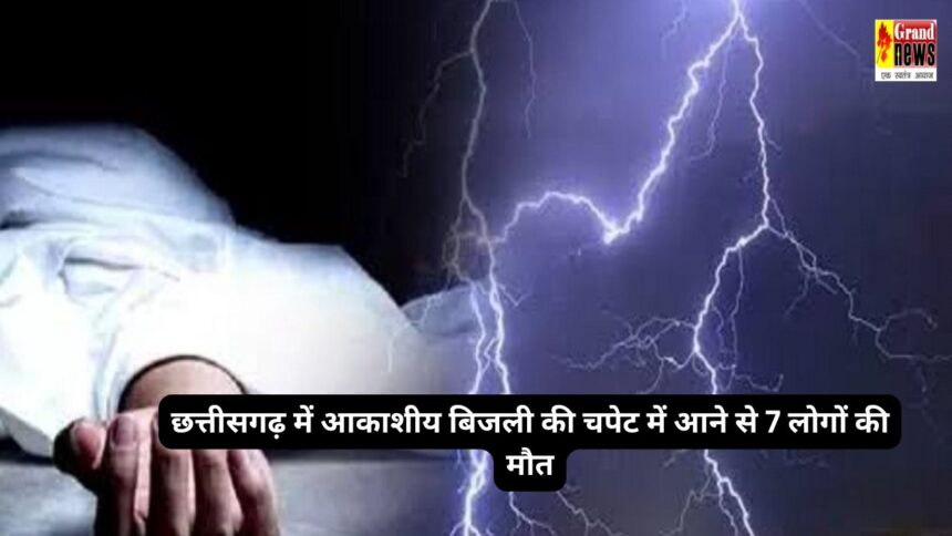 CG BIG BREAKING : आकाशीय बिजली की चपेट में आने से 7 लोगों की मौत, तीन की हालत गंभीर, मचा हड़कंप