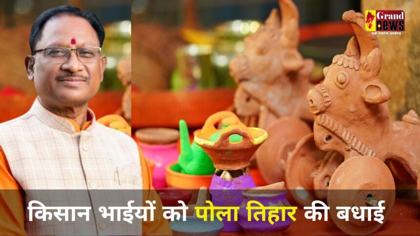 Chhattisgarh : CM विष्णु देव साय ने प्रदेशवासियों को पोला तिहार की दी बधाई