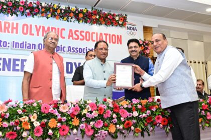 Chhattisgarh Olympic Association : मुख्यमंत्री साय बने छत्तीसगढ़ ओलंपिक संघ के अध्यक्ष, बृजमोहन अग्रवाल उपाध्यक्ष, विक्रम सिंह सिसोदिया महासचिव, टेनिस संघ के महासचिव गुरुचरण सिंह होरा ने दी बधाई 