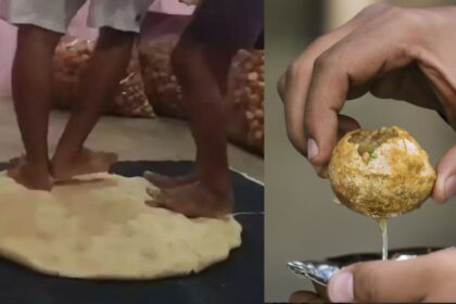 VIDEO : Golgappa खाने के हैं शौकीन ! तो हो जाए सावधान, यहां स्वाद बढ़ाने के लिए पैर से गूंथा जाता है आटा, हार्पिक और यूरिया का भी इस्तेमाल, देखें वीडियो 