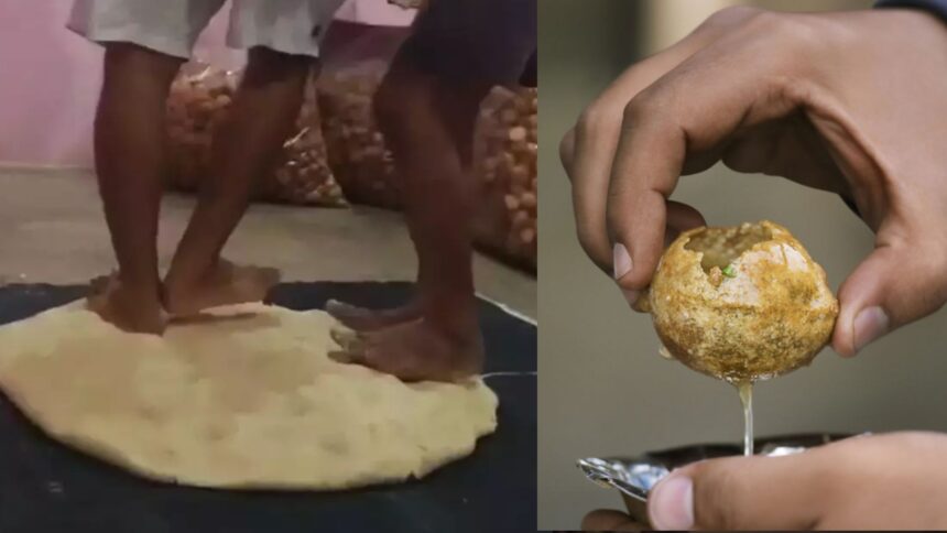 VIDEO : Golgappa खाने के हैं शौकीन ! तो हो जाए सावधान, यहां स्वाद बढ़ाने के लिए पैर से गूंथा जाता है आटा, हार्पिक और यूरिया का भी इस्तेमाल, देखें वीडियो 