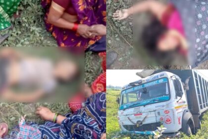 CG ACCIDENT NEWS : मार्निंग वॉक पर निकले मां–बेटे को तेज रफ़्तार हाइवा ने कुचला, दोनों की मौके पर मौत