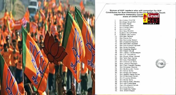 CG Politics: BJP ने जारी की 40 स्टार प्रचारकों की सूची, मुख्यमंत्री साय सहित कई प्रमुख चेहरे शामिल, देखें लिस्ट